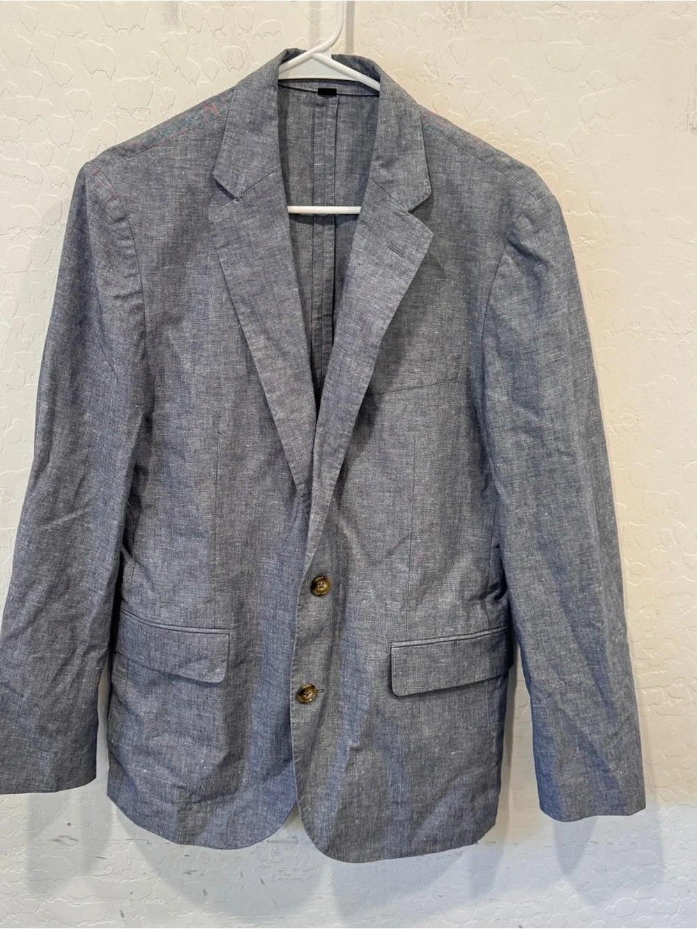 J.Crew Ludlow Slim Blazer Mens 36S Blue Jacket Sport Linen Slim Fit Unstructured